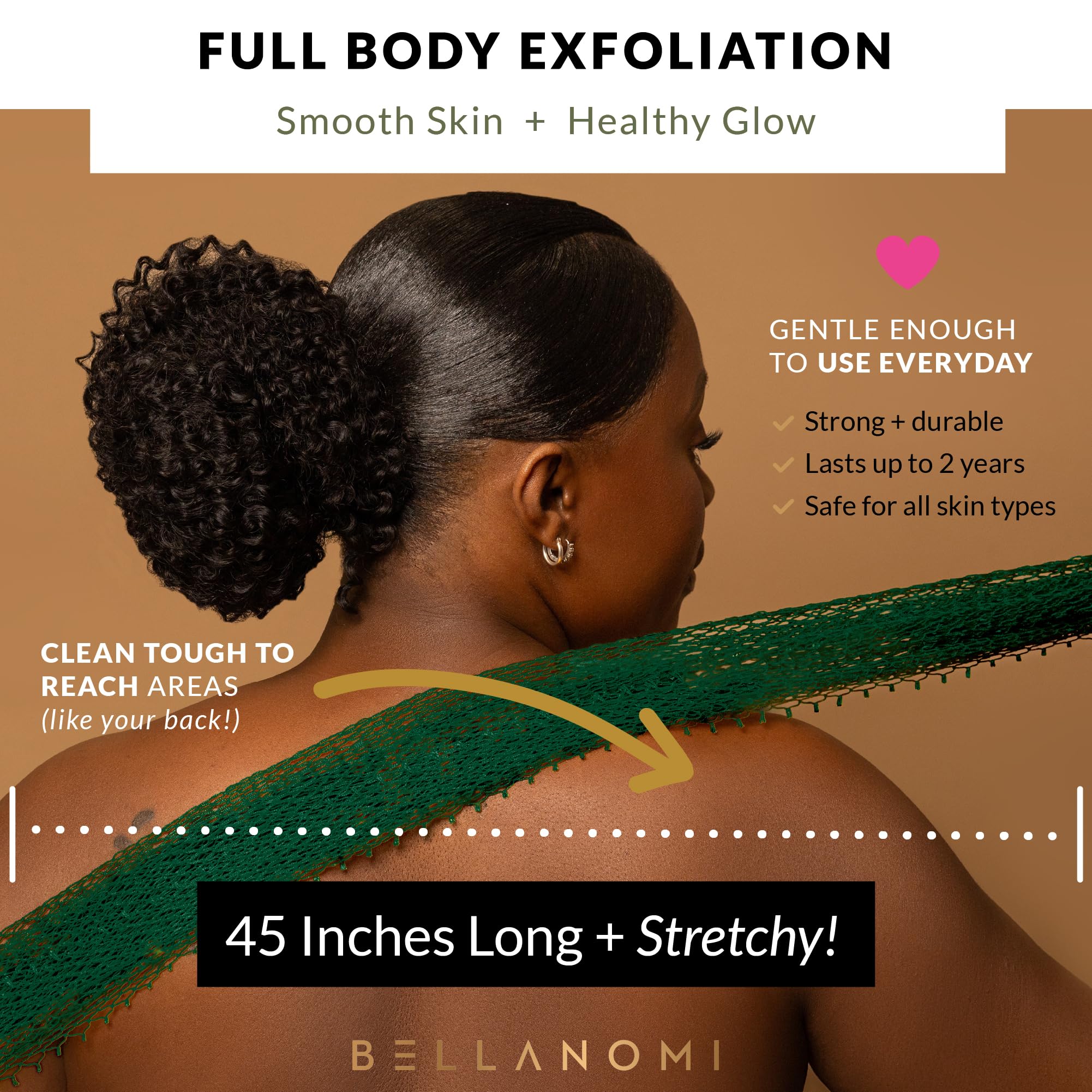 Bellanomi wet-use sponge in action for daily cleansing