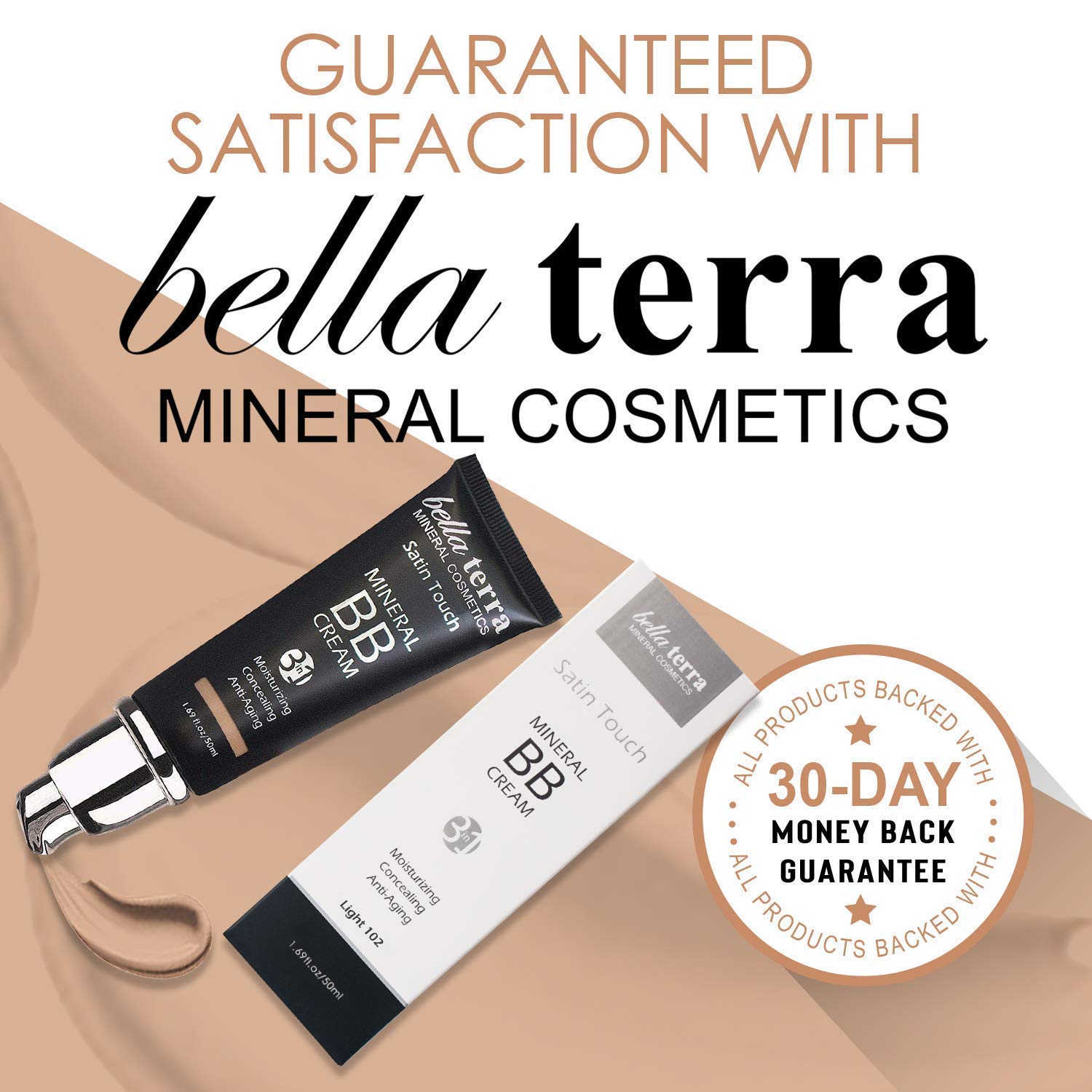 Bellaterra Cosmetics BB Cream primer-use view highlights hydration beneath makeup.