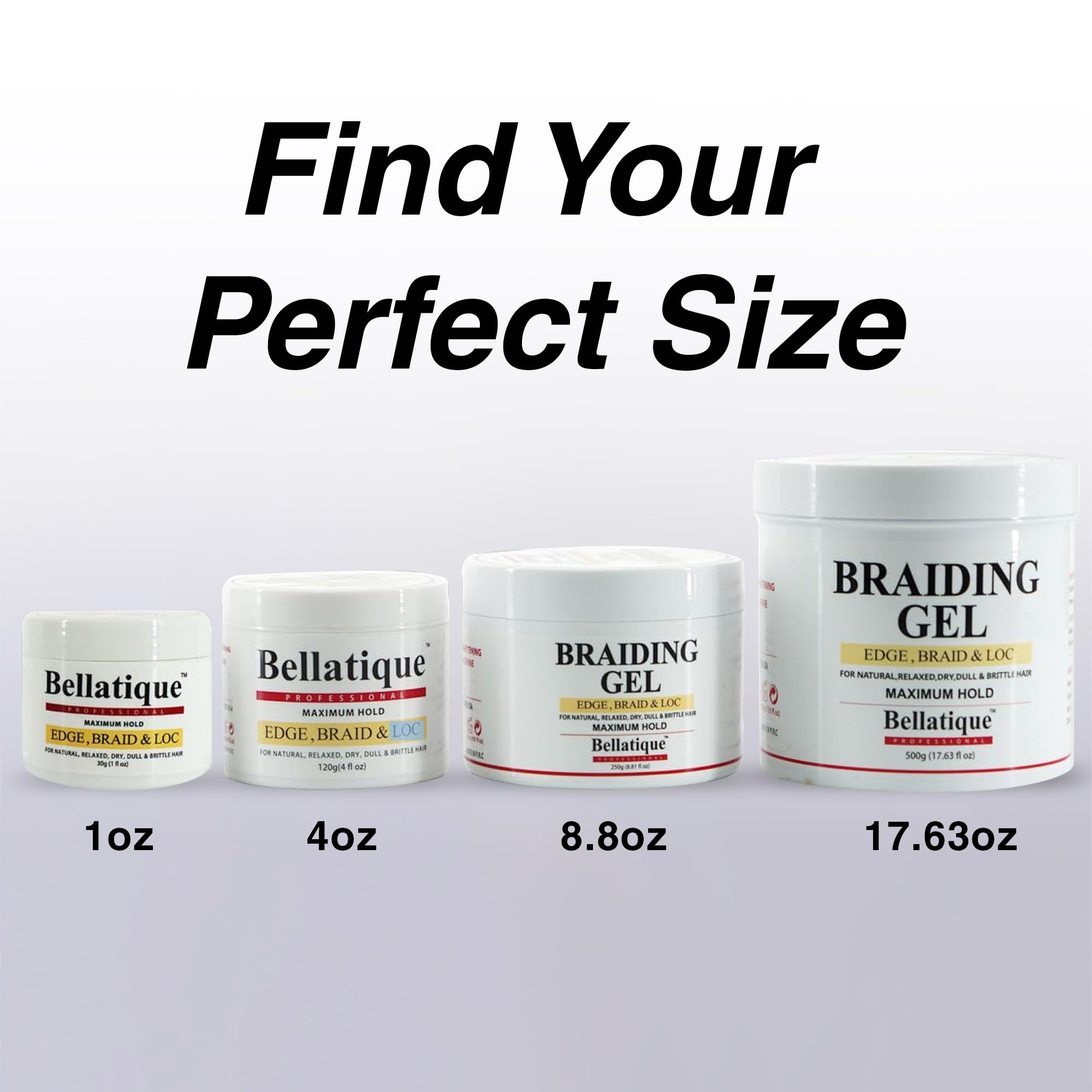 Bellatique Braiding Gel on braids with high shine finish