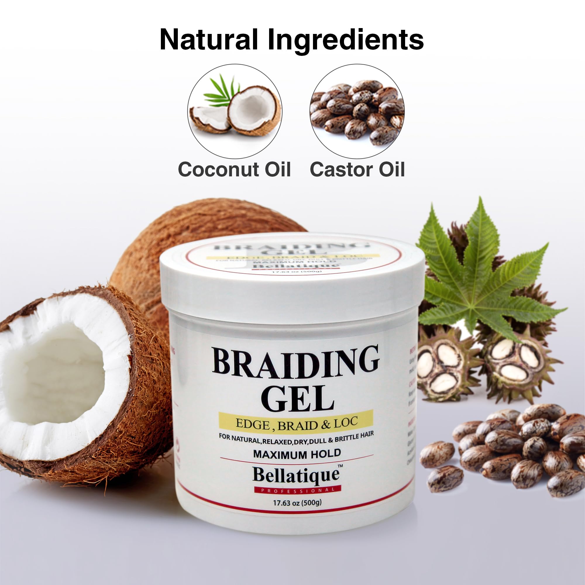 Bellatique Braiding Gel texture closeup emphasizes no whitening feature