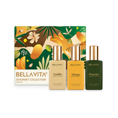 BELLAVITA Gourmet Set Vanilla bottle highlights creamy vanilla for everyday elegance.