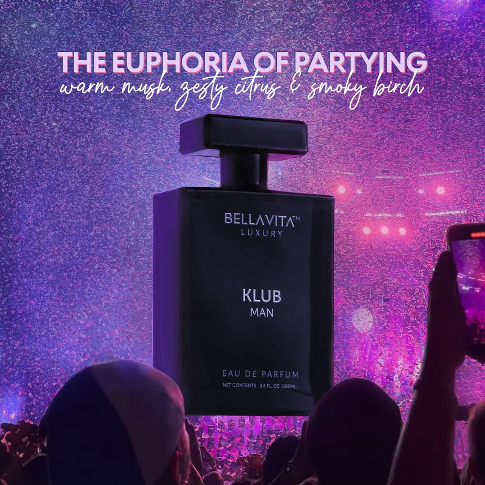 Bella Vita Luxury KLUB jasmine mid-notes reveal elegant floral character for evening wear.