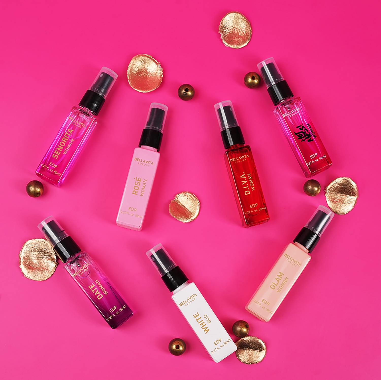 BellaVita Luxury Discovery Set womens perfume collection offers versatile scent options