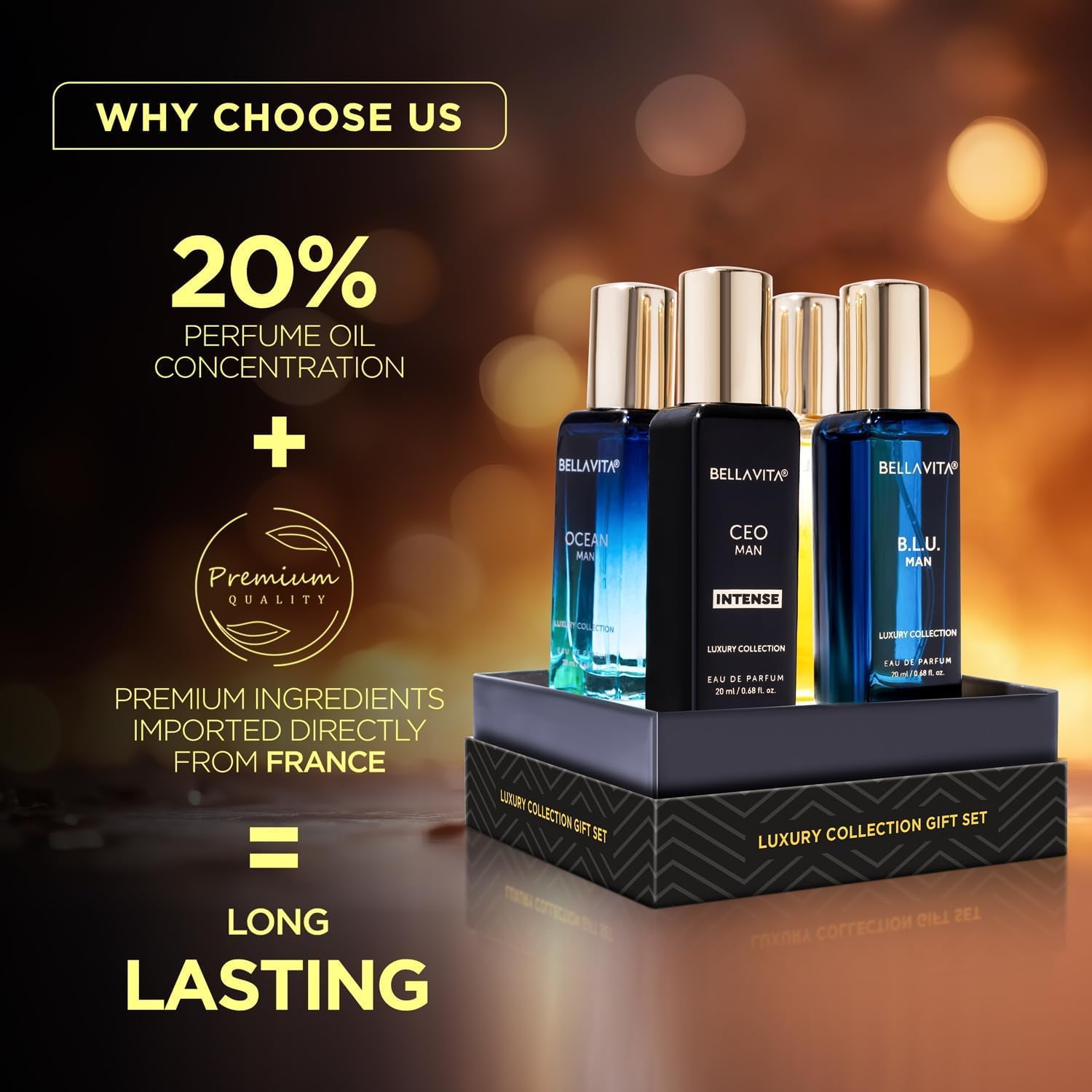 BellaVita Luxury Gift Set packaging elevates gifting experience.