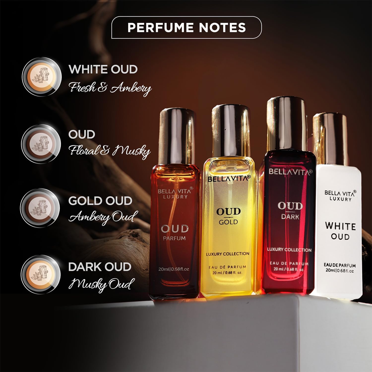 Bella Vita Luxury OUD Experience Set unisex design suits everyday or special occasions.