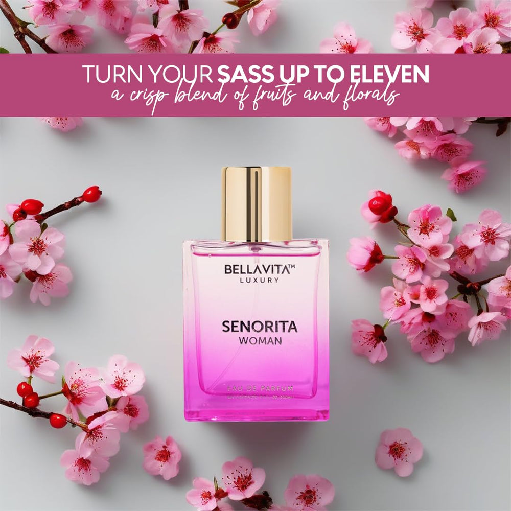 Bella Vita Luxury Senorita perfume cap closeup highlighting premium packaging