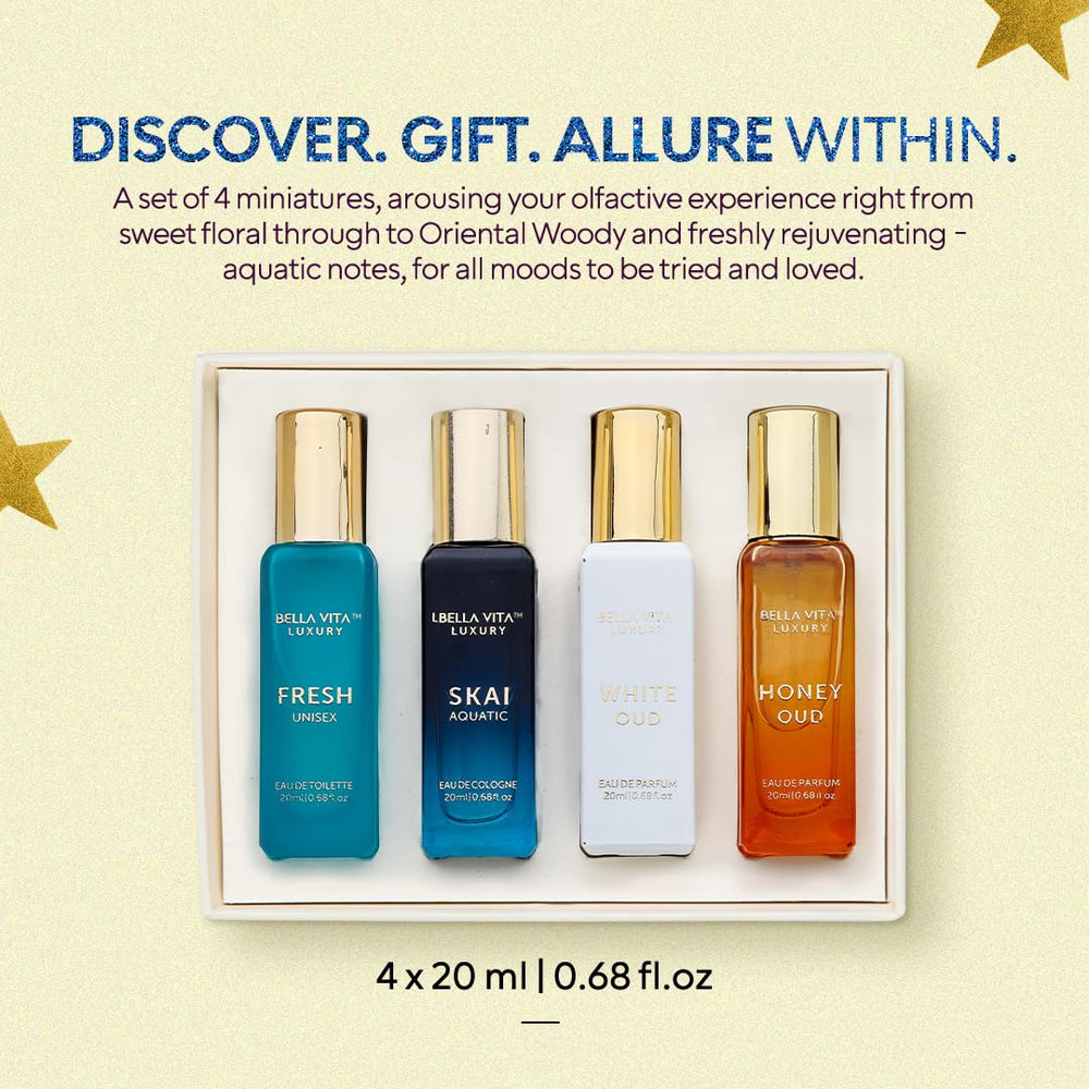 Bella Vita Luxury travel-size mini perfumes ideal for on-the-go touch-ups.