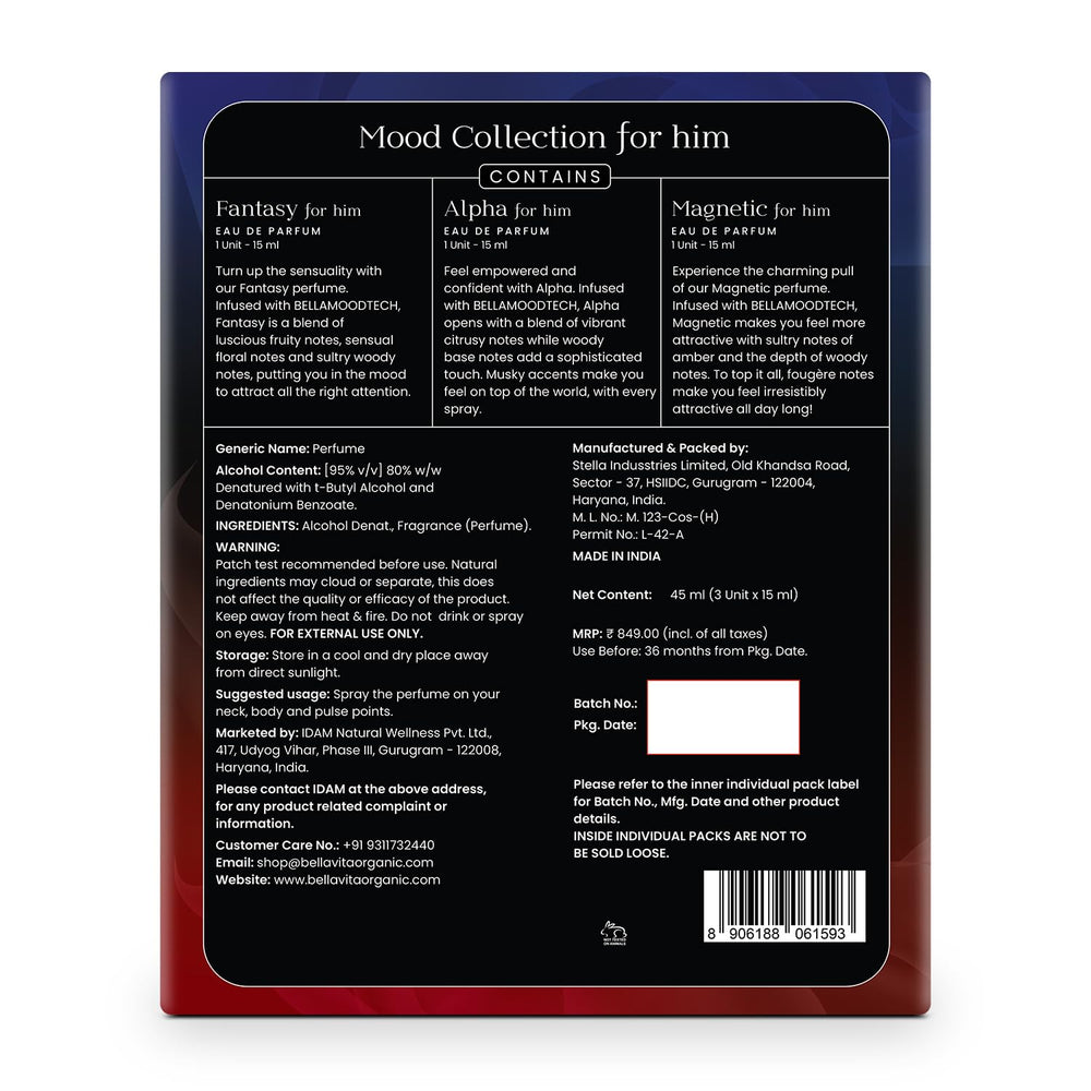 BellaVita Mood packaging back shows luxury gift-ready presentation.