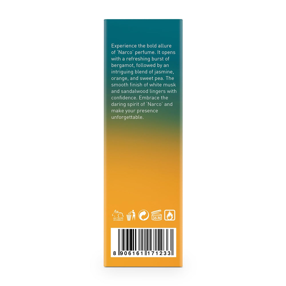 Bellavita Narco bottle with cap showcases premium French oils.