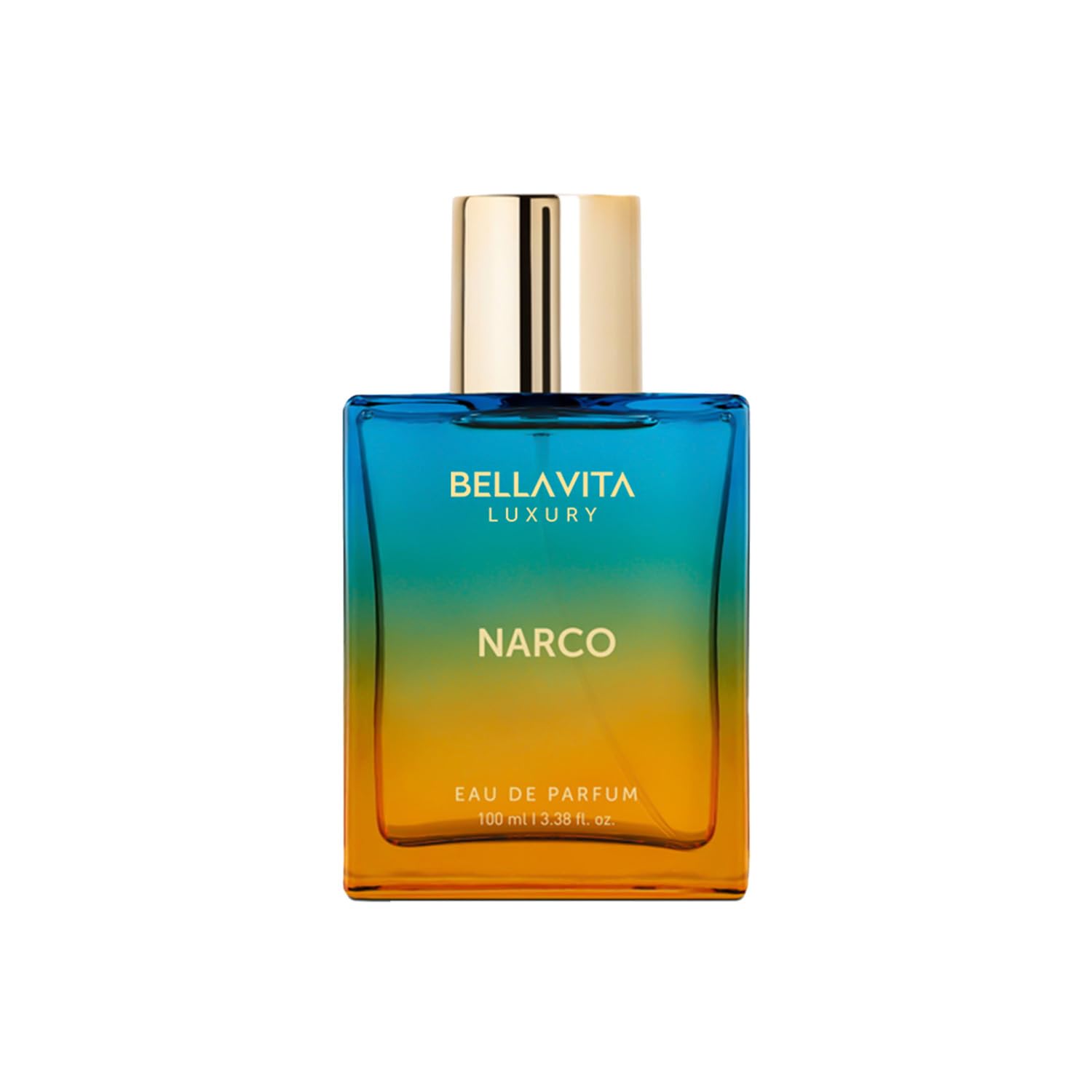 Bellavita Narco unisex perfume bottle close-up for all-day wear.