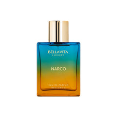 Bellavita Narco unisex perfume bottle close-up for all-day wear.