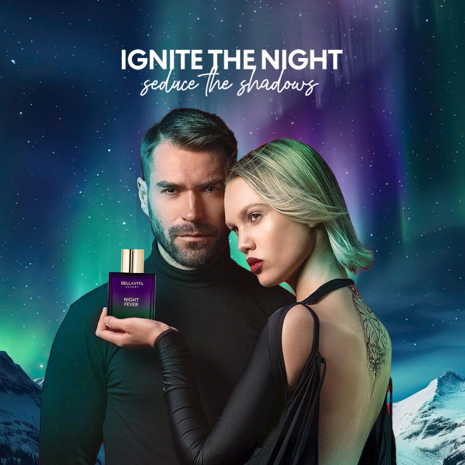 BELLAVITA Night Fever bergamot and mandarin notes for uplifting mood.