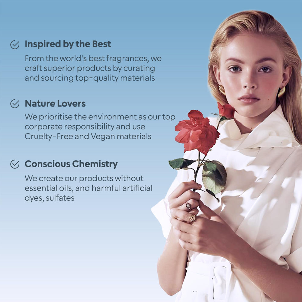 BellaVita ROSE amber-vanilla warmth suggests cozy day-to-night wear.