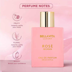 BellaVita ROSE close-up showing pink-hued glass and soft feminine glow.