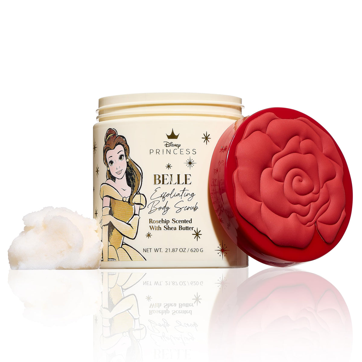 Belle Maison Disney Belle Scrub rosehip butter texture for silky skin.