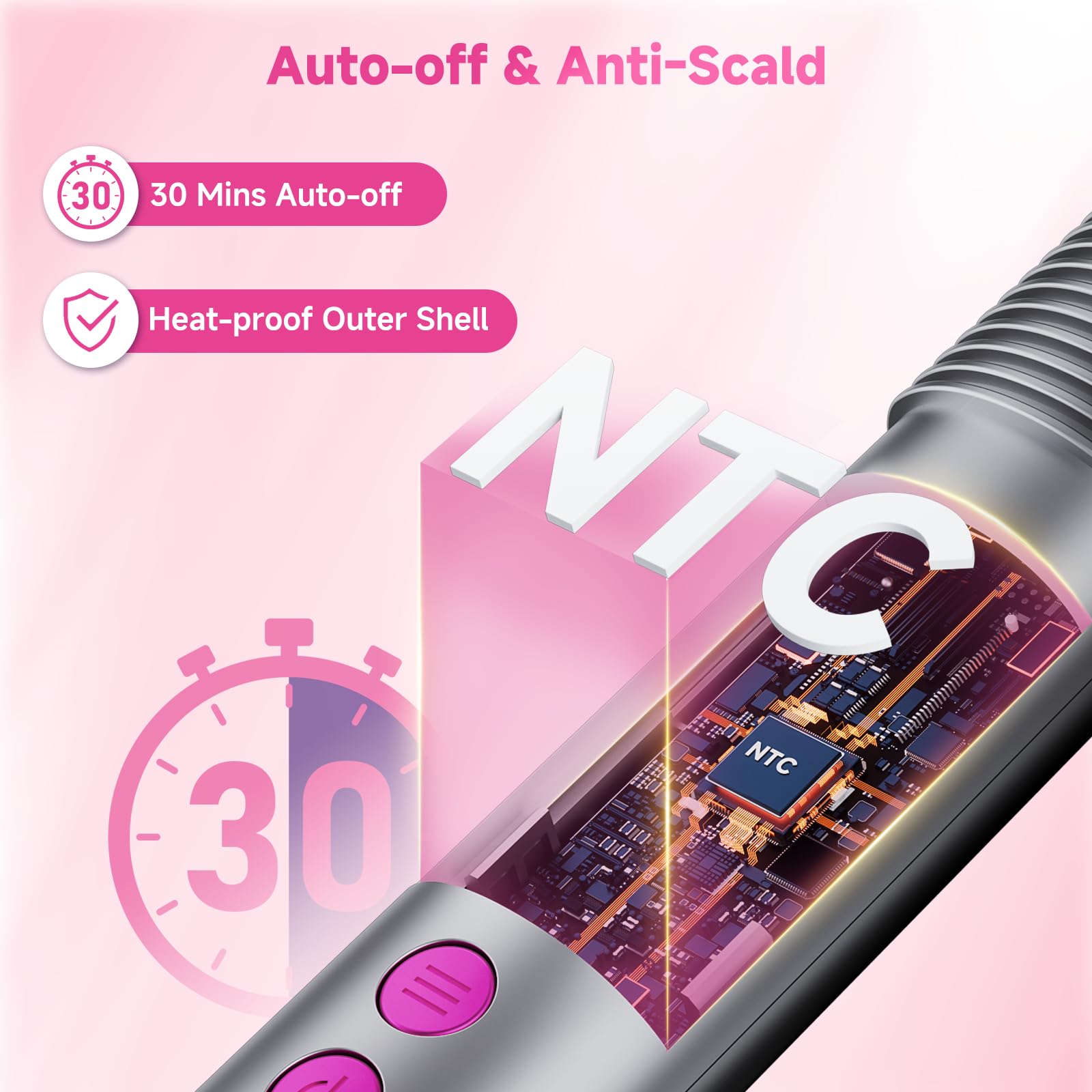 Bellelf hair straightener brush 3D brush teeth glide through hair.