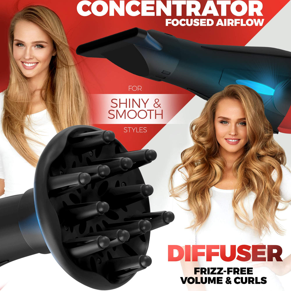 Bellforno diffuser attachment visible for enhanced smoothing and defined curls