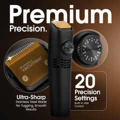 Bell+Howell Vacutrim built-in vacuum close-up showing hair capture system keeps area clean