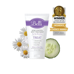 Belli Acne Control on skin demonstrating spot application