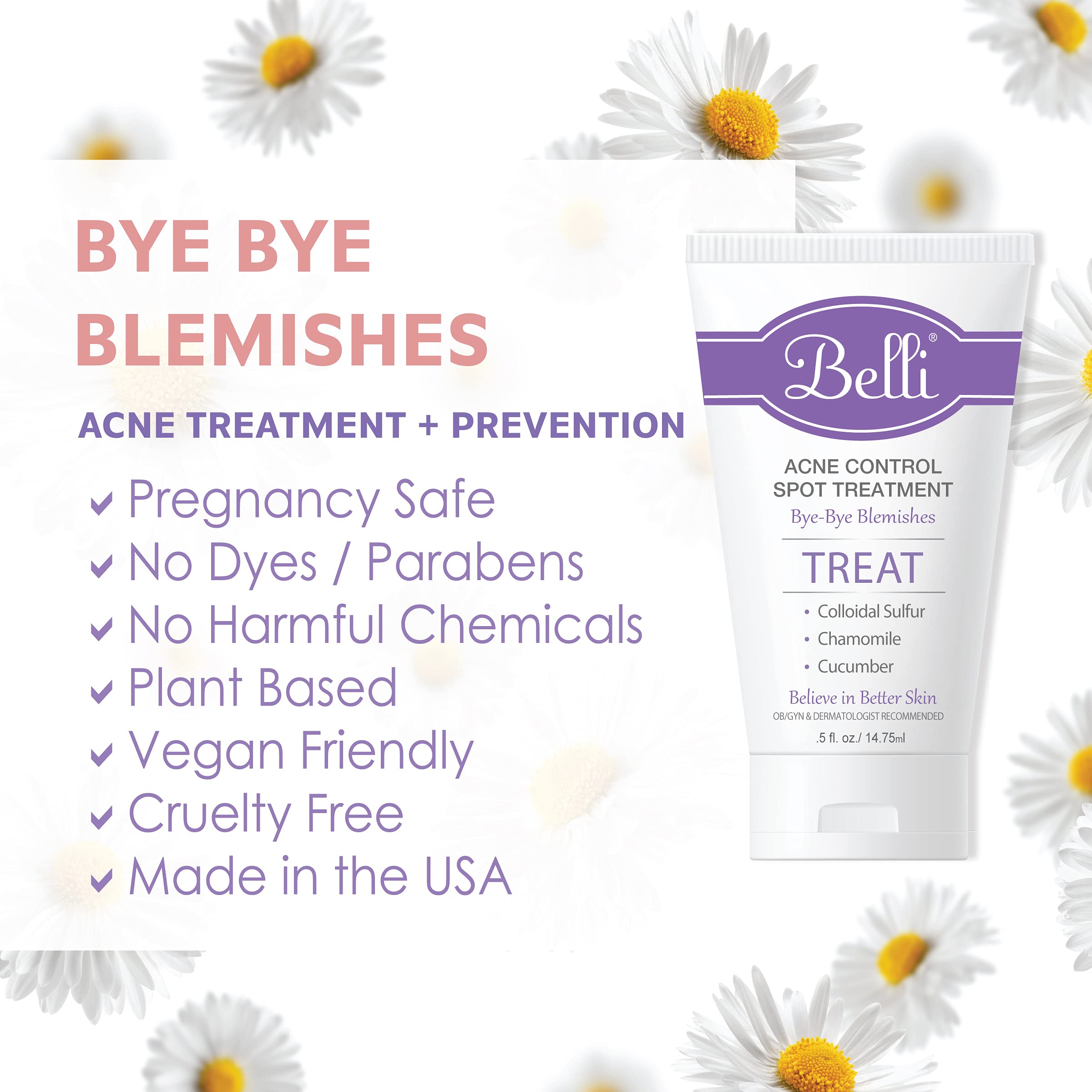 Belli packaging box showing pregnancy safe formula