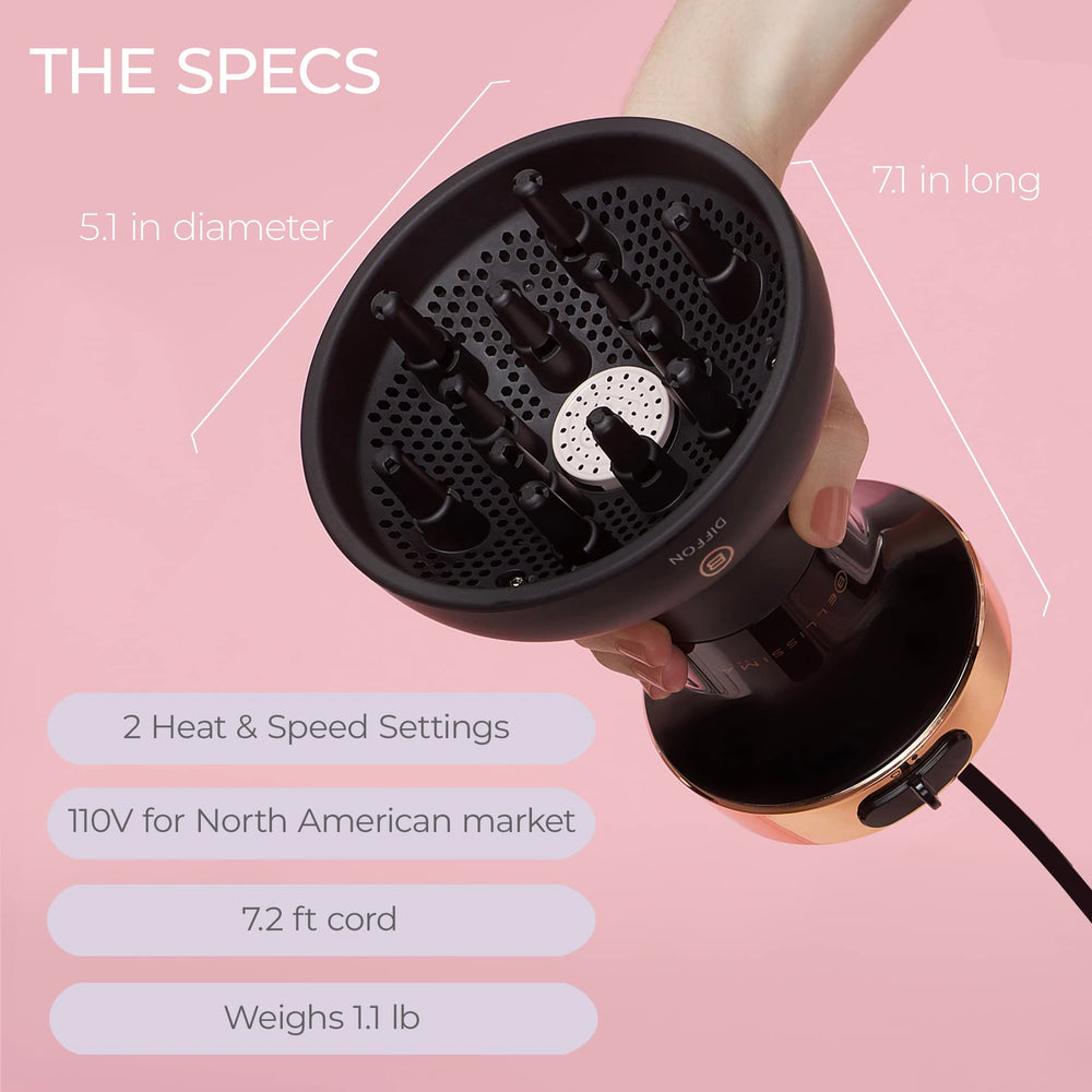 Bellissima Diffon even heat flow supports smoother drying with two settings