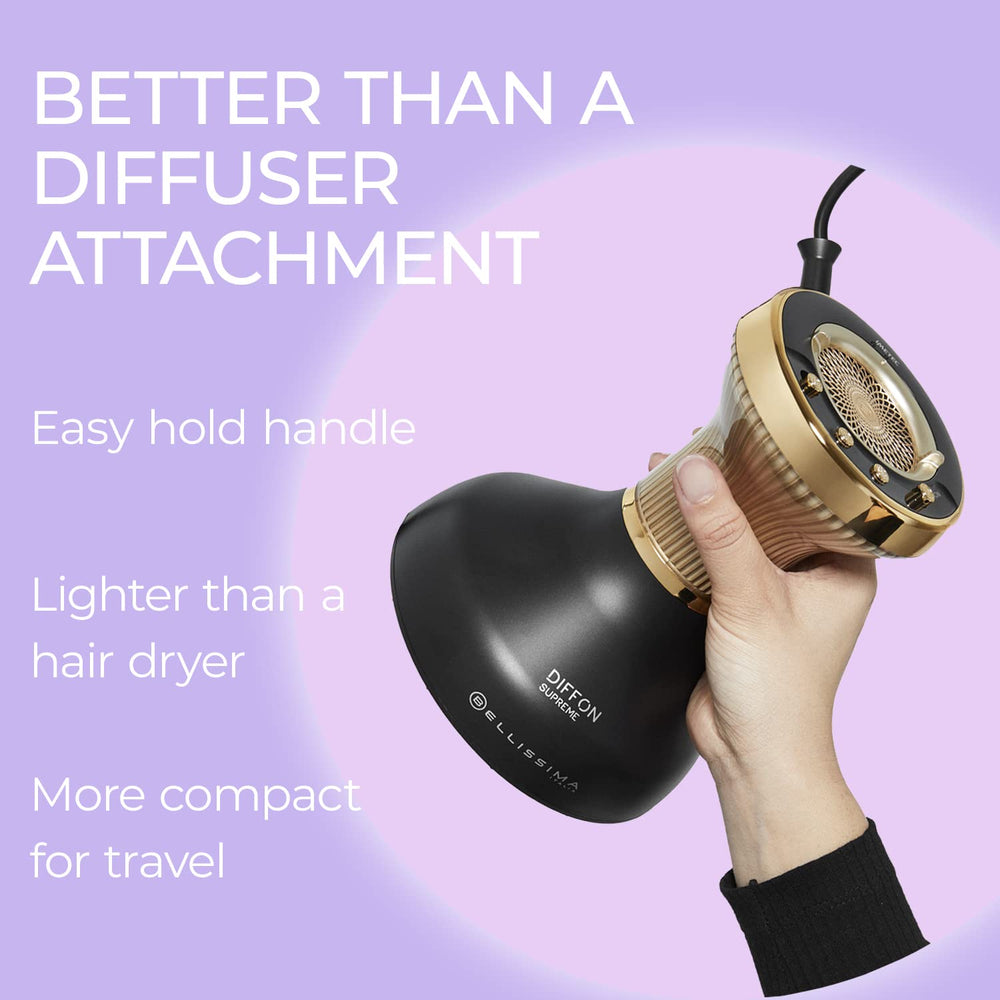 Bellissima Diffon Supreme cool button in action for a refreshing curl-setting blast.