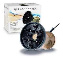Bellissima Diffon Supreme diffuser bowl close-up demonstrates even diffusion for defined curls.