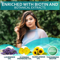 Bellisso biotin hair serum texture on fingertips reveals a silky, nourishing touch.