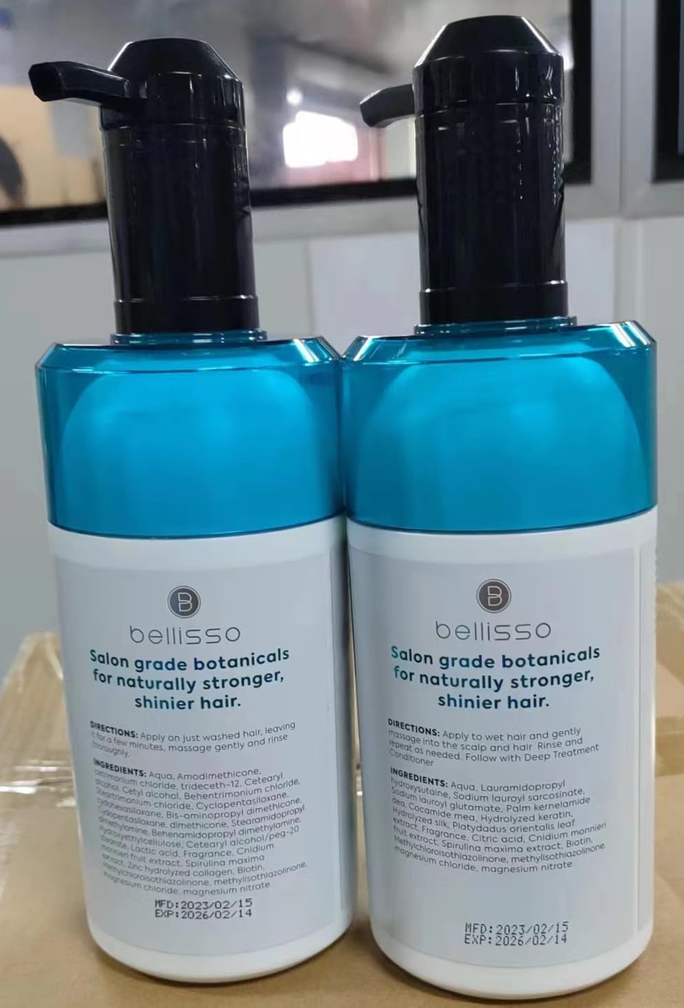 Bellisso Biotin Keratin ingredient closeup signals added strengthening for hair.