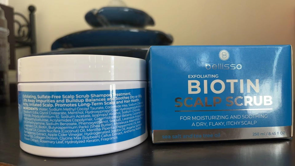 Bellisso Biotin Scalp Scrub after-use hair softness