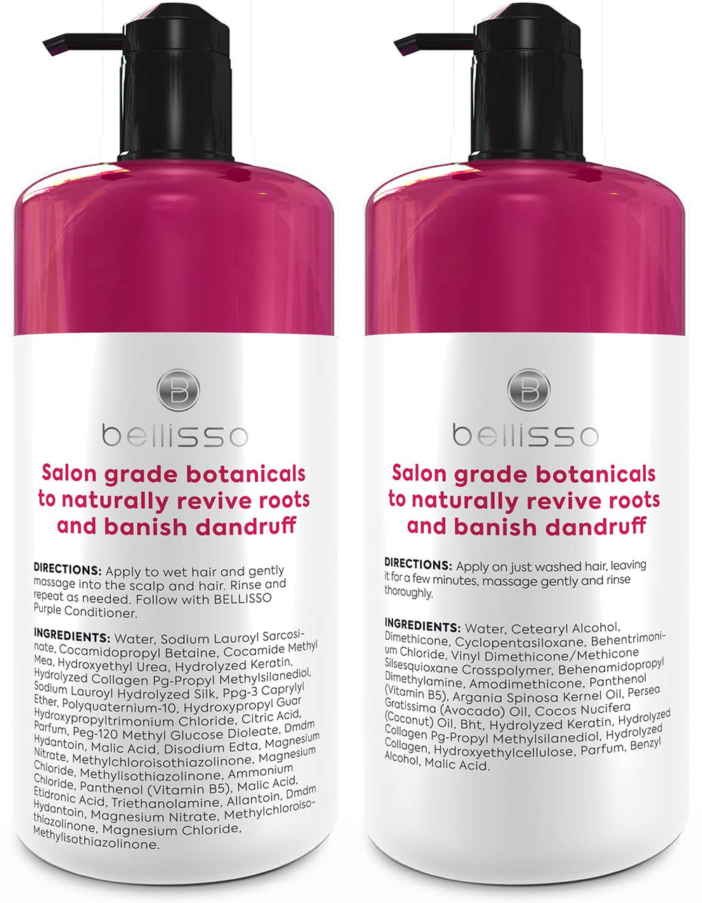Bellisso Color-safe symbol with clean packaging suggests safe color-treated hair care.