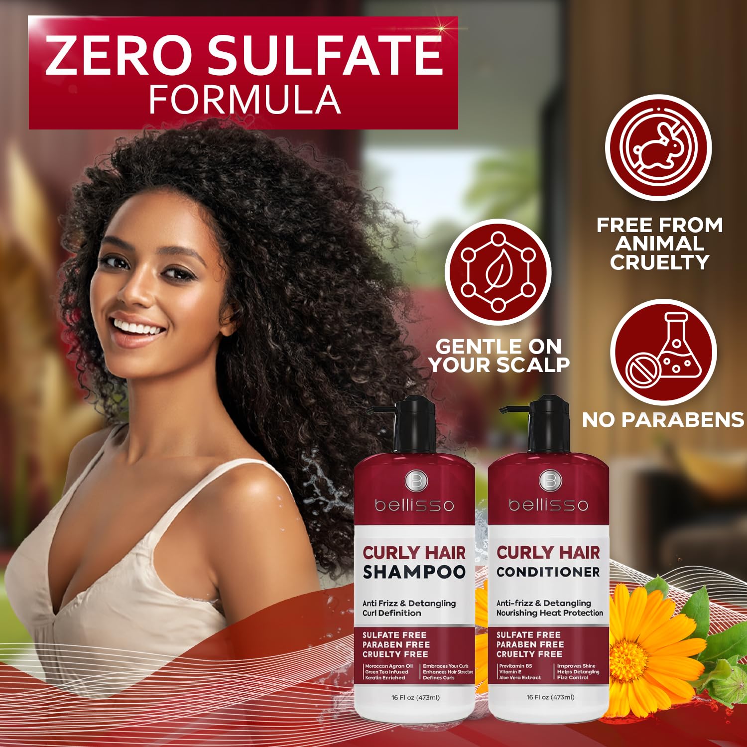 Bellisso frizz-control-curls image showcasing smoother, more manageable hair.