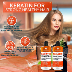 Bellisso Keratin Conditioner bottle highlighting strand-strengthening formula