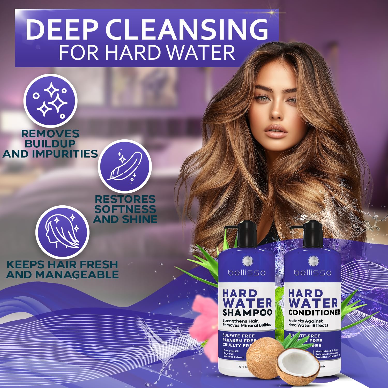 Bellisso mineral-buildup removal during wash demonstrates deep clean capability
