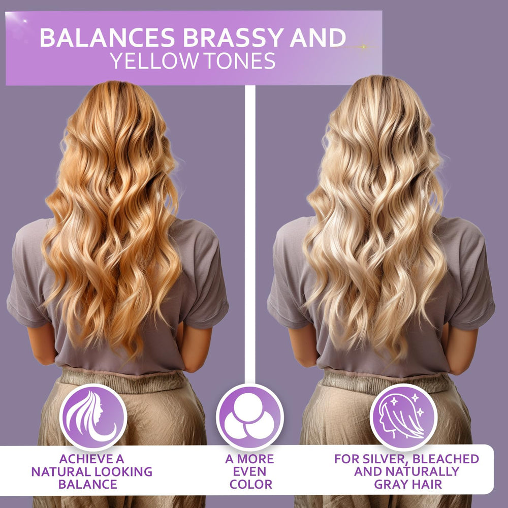 Bellisso purple shampoo lather closeup highlights gentle, sulfate-free care