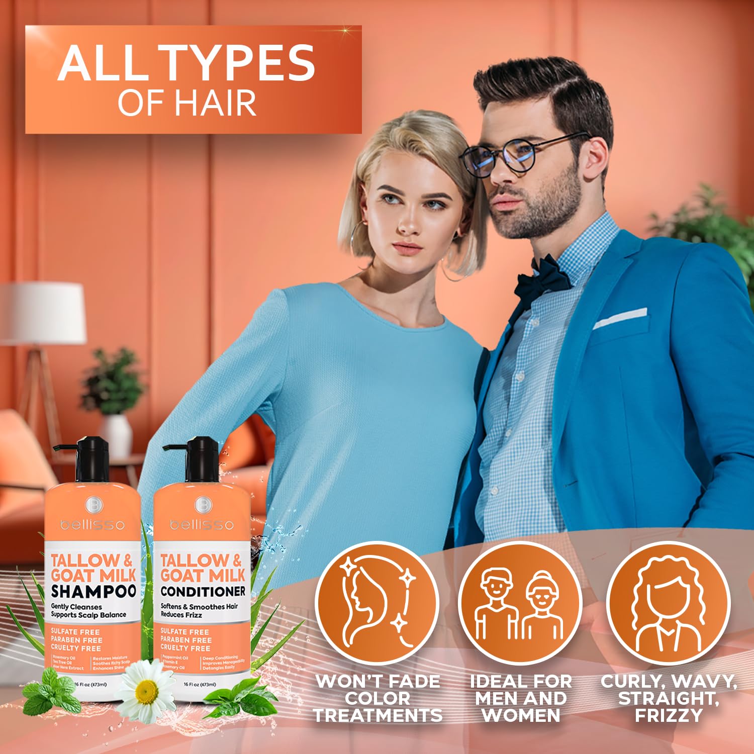 BELLISSO shampoo lather close-up demonstrates a gentle cleanse for sensitive scalps