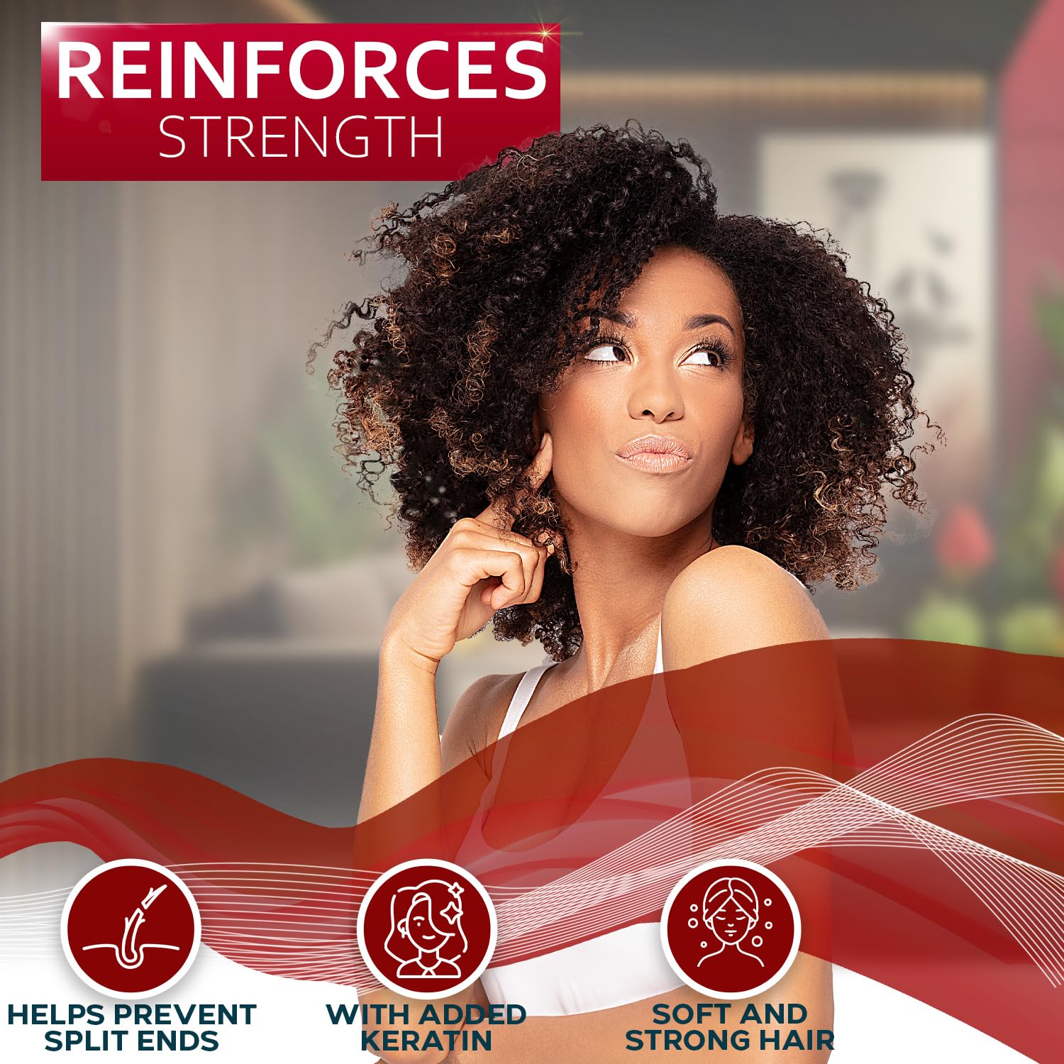 Bellisso sulfate-free badge on packaging appeals to sensitive scalps.