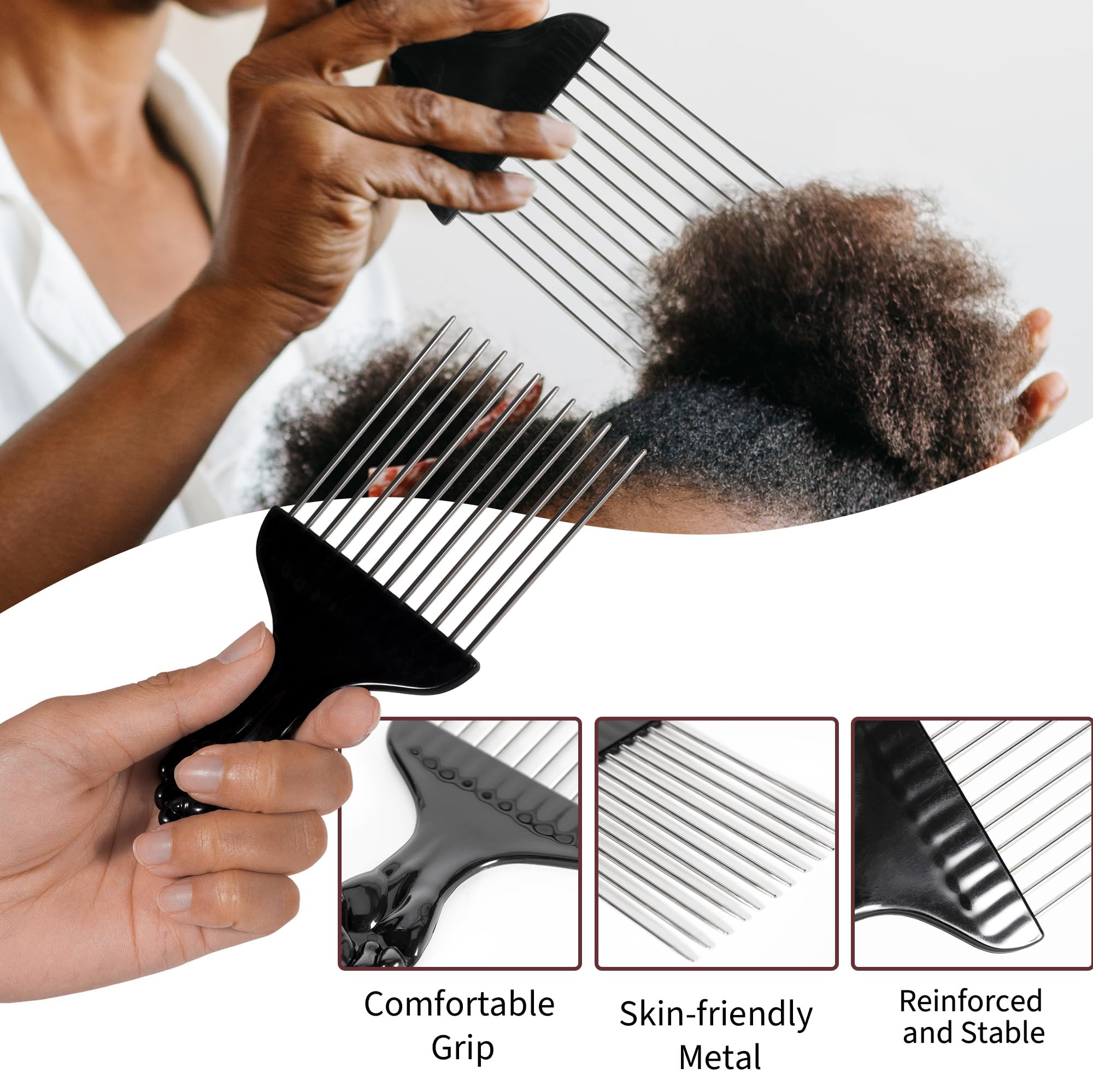 Belongtous ergonomic grip on the sponge brush for comfortable, one-handed styling