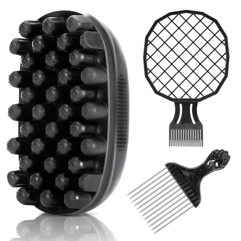 Belongtous premium twist hair sponge brush close-up showing durable rubber for lasting curl definition