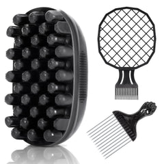 Belongtous premium twist hair sponge brush close-up showing durable rubber for lasting curl definition