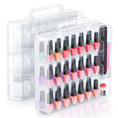 Beloving nail polish organizer clear front view shows 48 slots for color planning.