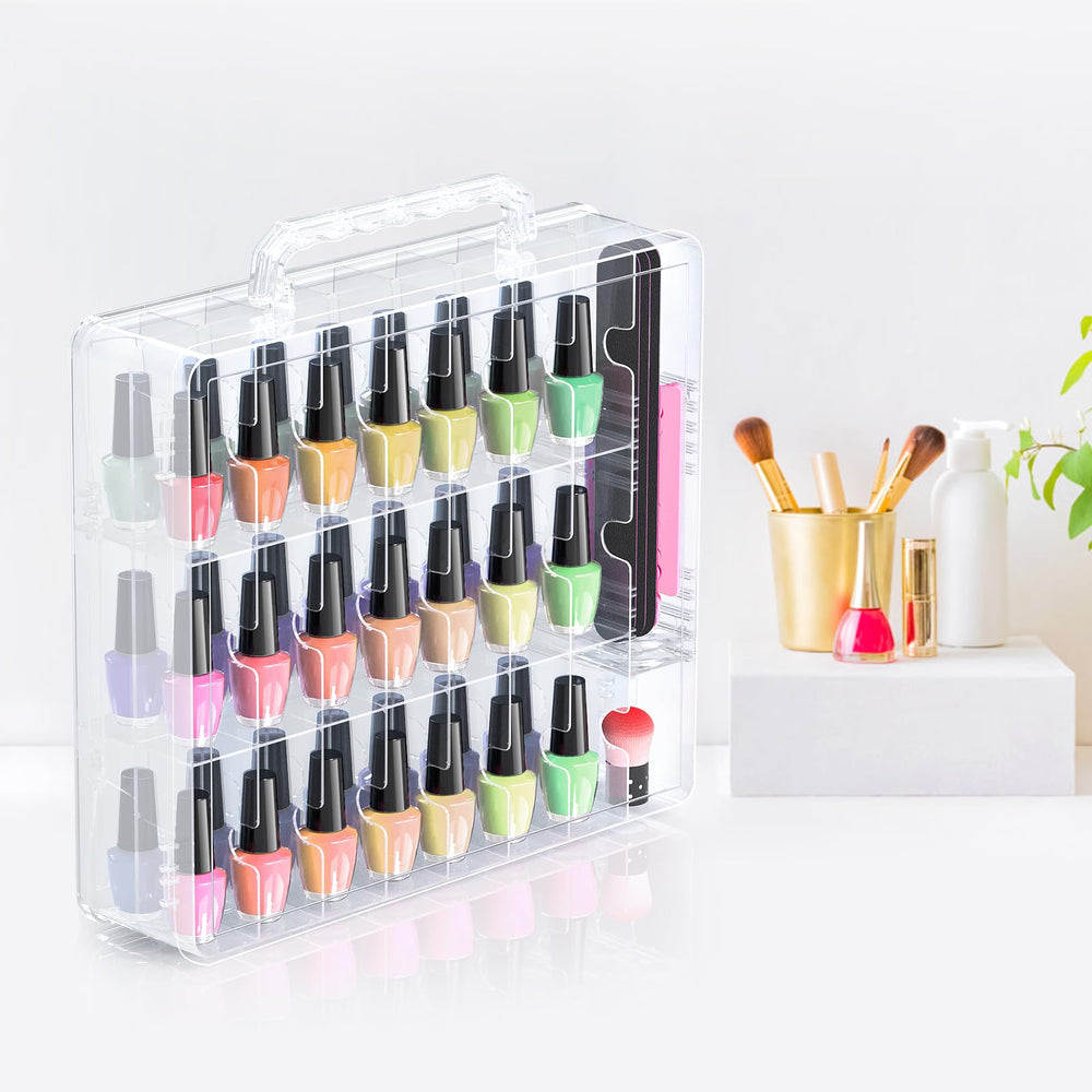 Beloving organizer opens from both sides for quick access to your gel polishes.