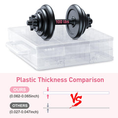Beloving nail polish organizer portable handle side view enables easy transport to clients.