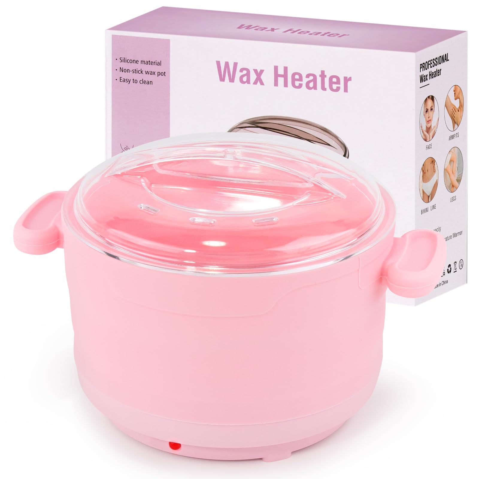 Beloving silicone wax warmer foldable pot close-up for mess-free portable waxing
