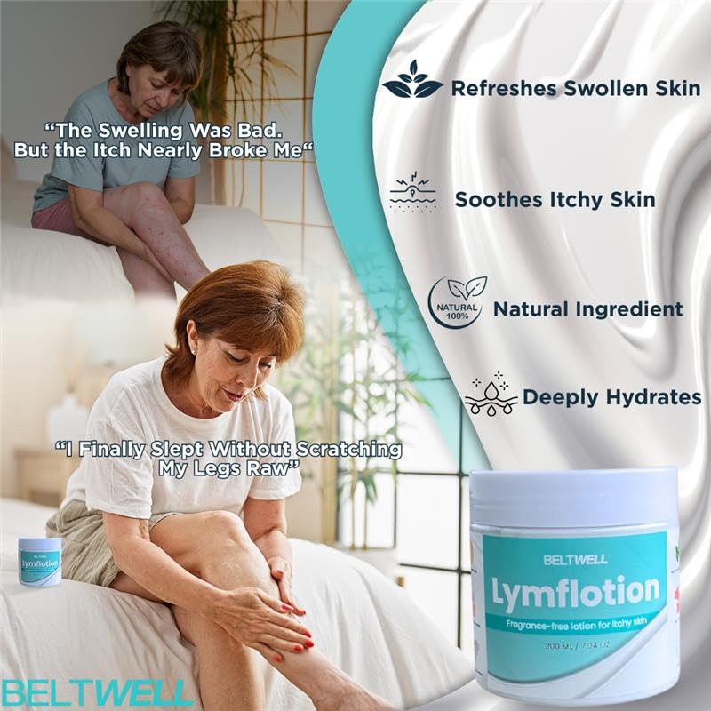 Beltwell Lymflotion moisture absorption demonstrates quick hydration with minimal wait.