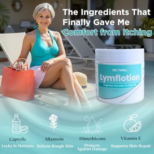 Beltwell Lymflotion relaxing self-care moment highlights calm during routine.