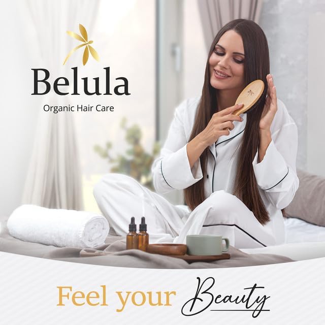Belula Boar Bristle Hair Brush straight hair use for smoothness
