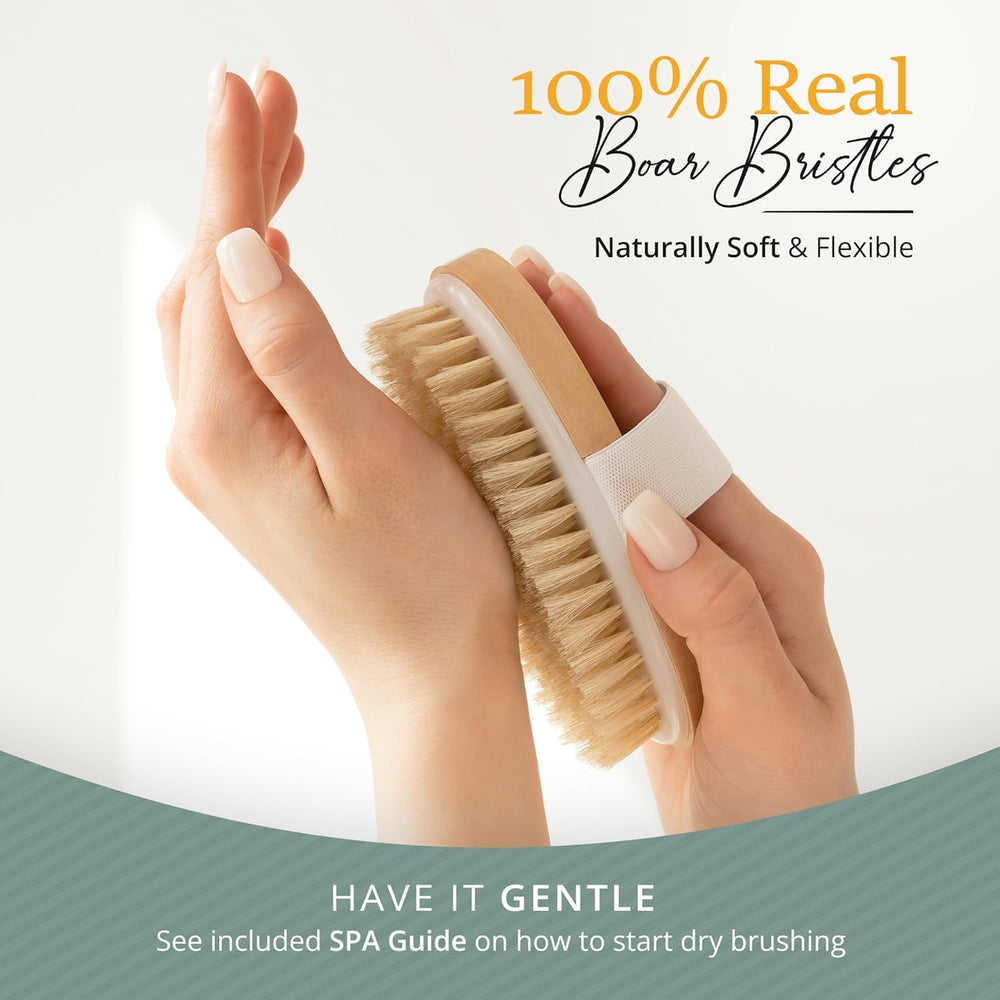 Belula body brush texture closeup shows firm bristles for invigorating ritual.