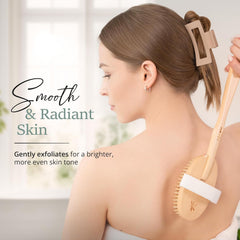 Belula dry brush set bath gloves for cleansing and texture.