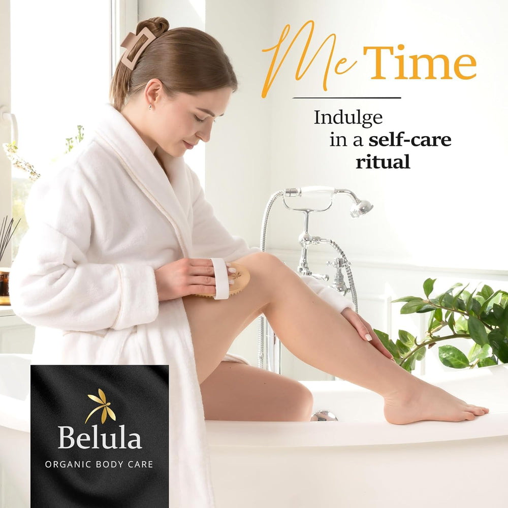 Belula dry brush set face brush soft bristles for gentle daily exfoliation and smoother skin.